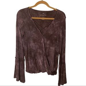 AE bell-sleeve tie dye top